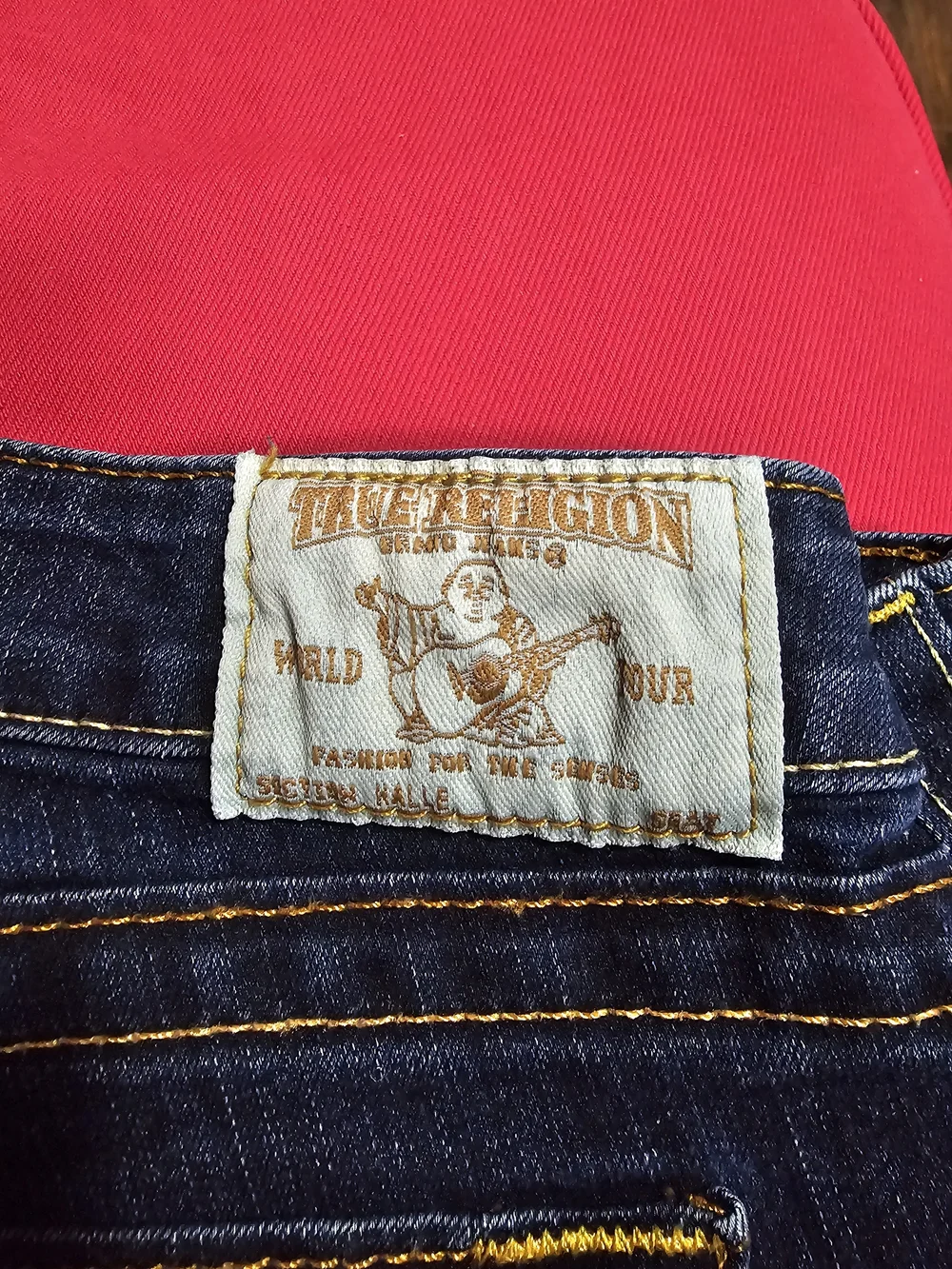 True Religion "Halle" Women's Skinny Jeans Dark Blue Size 32 - Picture 2 of 10